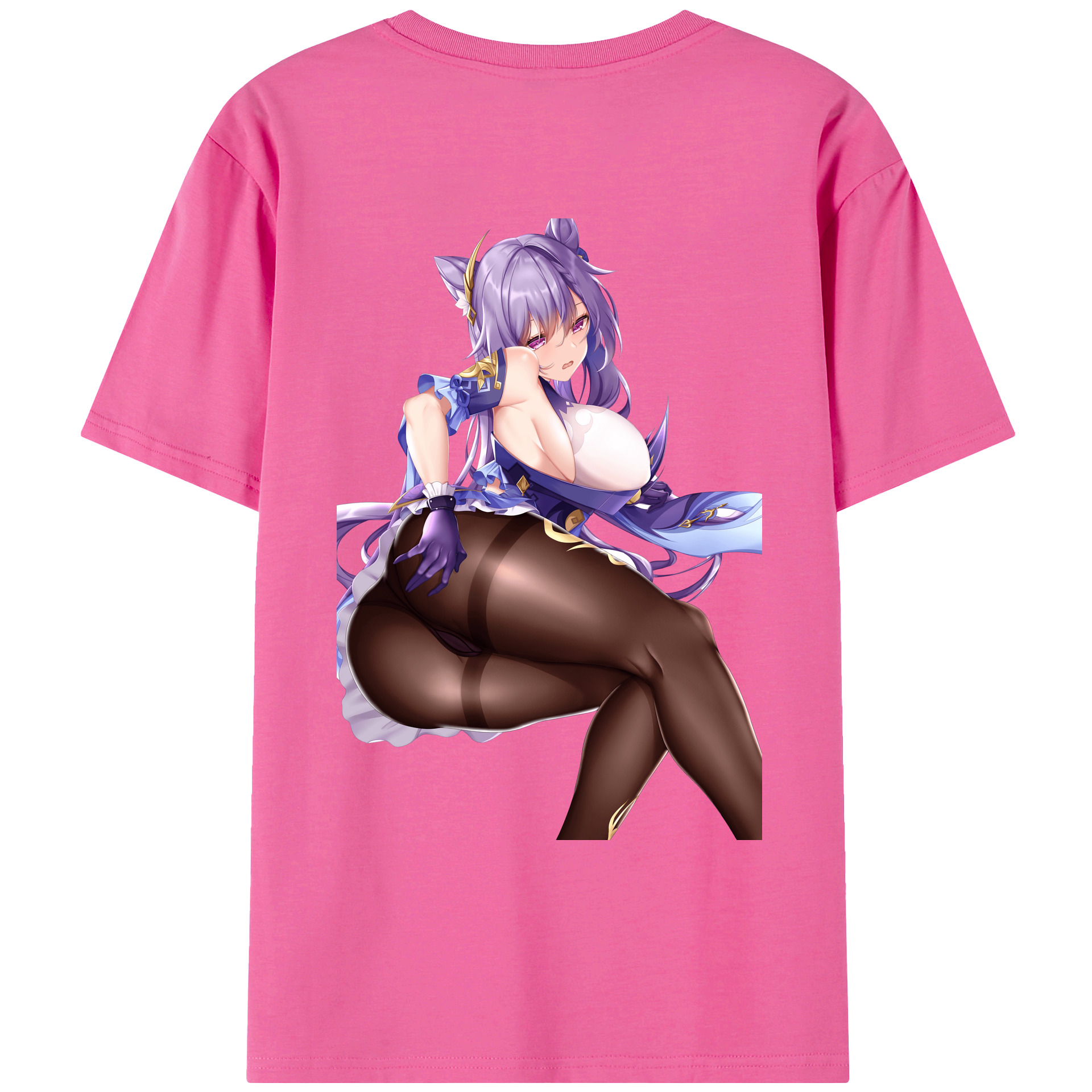 げんし神 刻晴 こくせい genshin Kokusei レディース半袖Tシャツ(バックプリント)